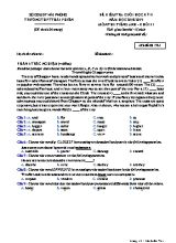 Đề kiểm tra cuối học kì II môn Tiếng Anh Lớp 11 - Mã đề 761 - Năm học 2018-2019 - Trường THPT Thái Phiên